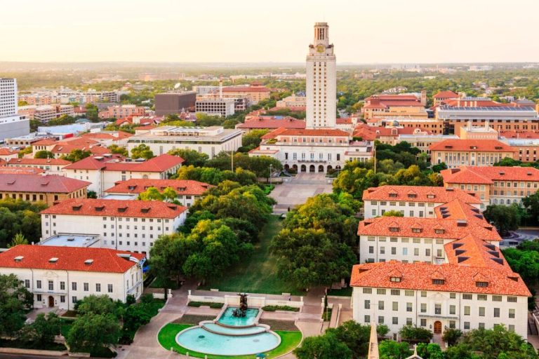 University of Texas Austin campus and surrounding Hyde Park area.